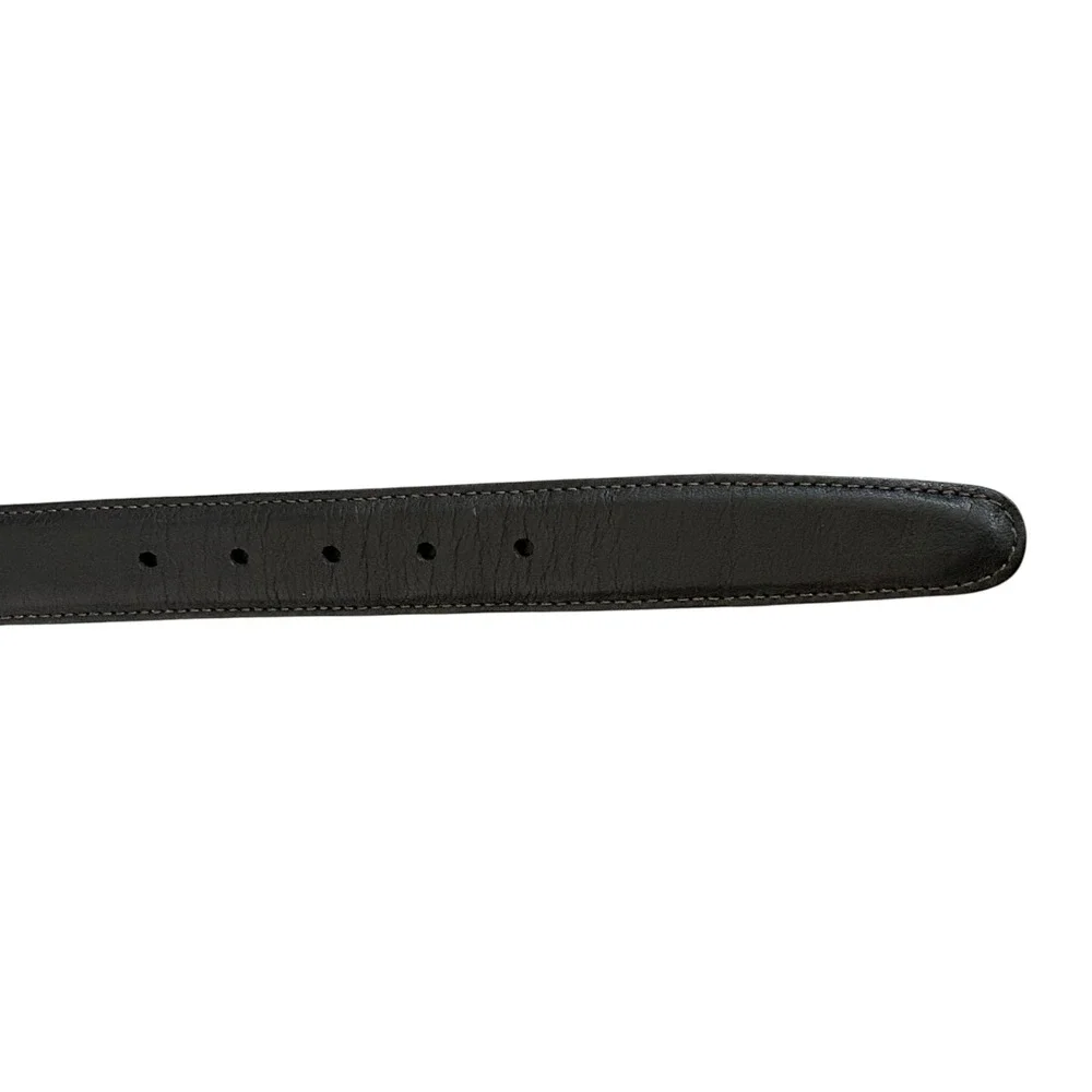 Martin Dingman Belt Men's Saddle Leather Lining Tumbled Calf Size 36 Dark‎ Brown